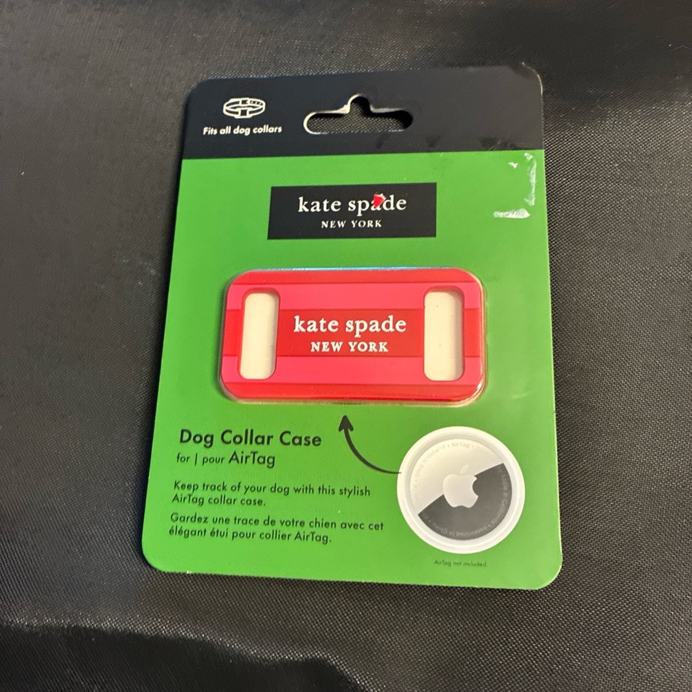 Kate Spade Red Dog Collar Case for AirTag